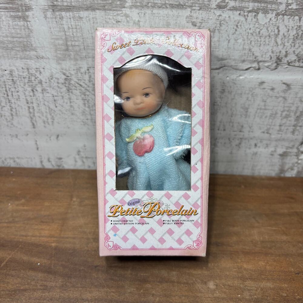 Vintage Petite Porcelain Baby Doll In Box